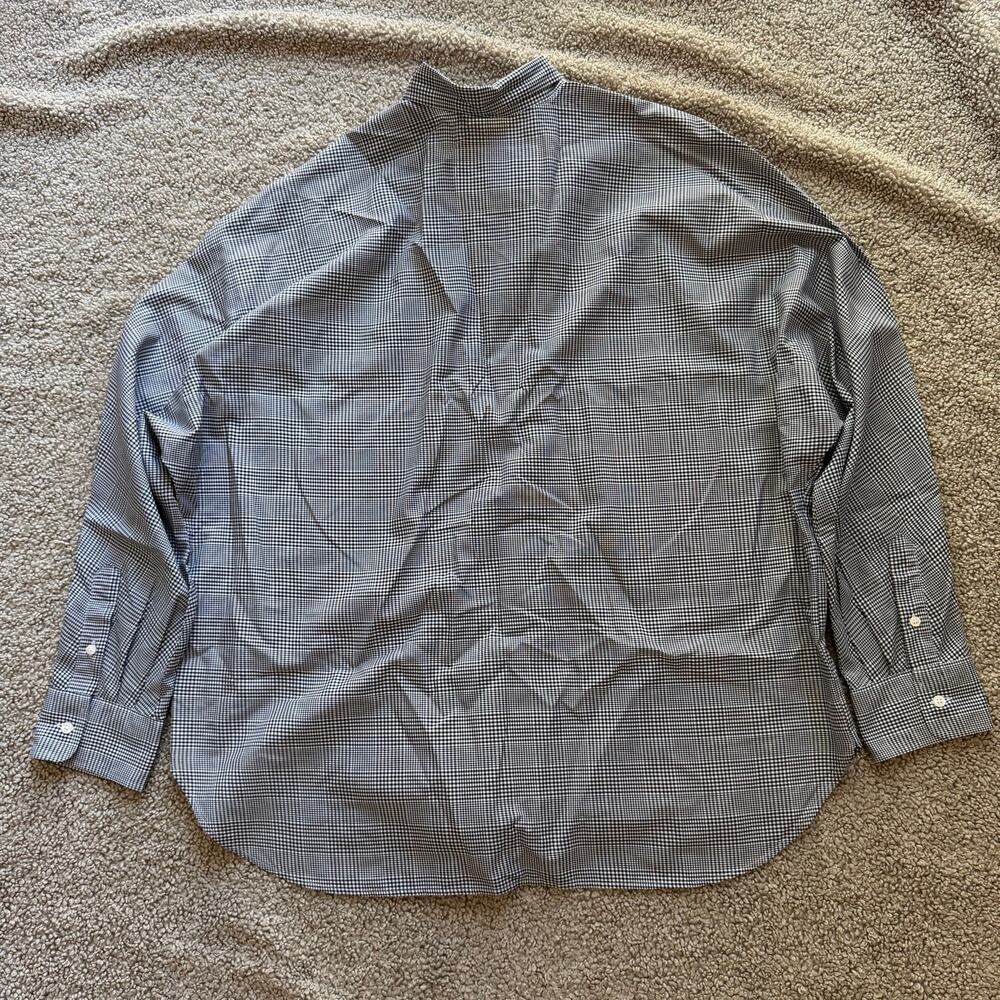 Frank & Eileen Oona Continuous Sleeve Button Up Shirt Black White Plaid Size M - Picture 6 of 9